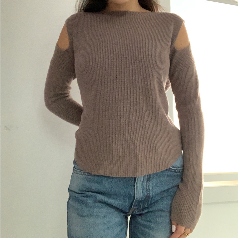 Express brown long sleeve sweater